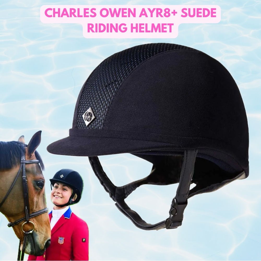 Charles Owen Ayr8+ Suede Riding Helmet